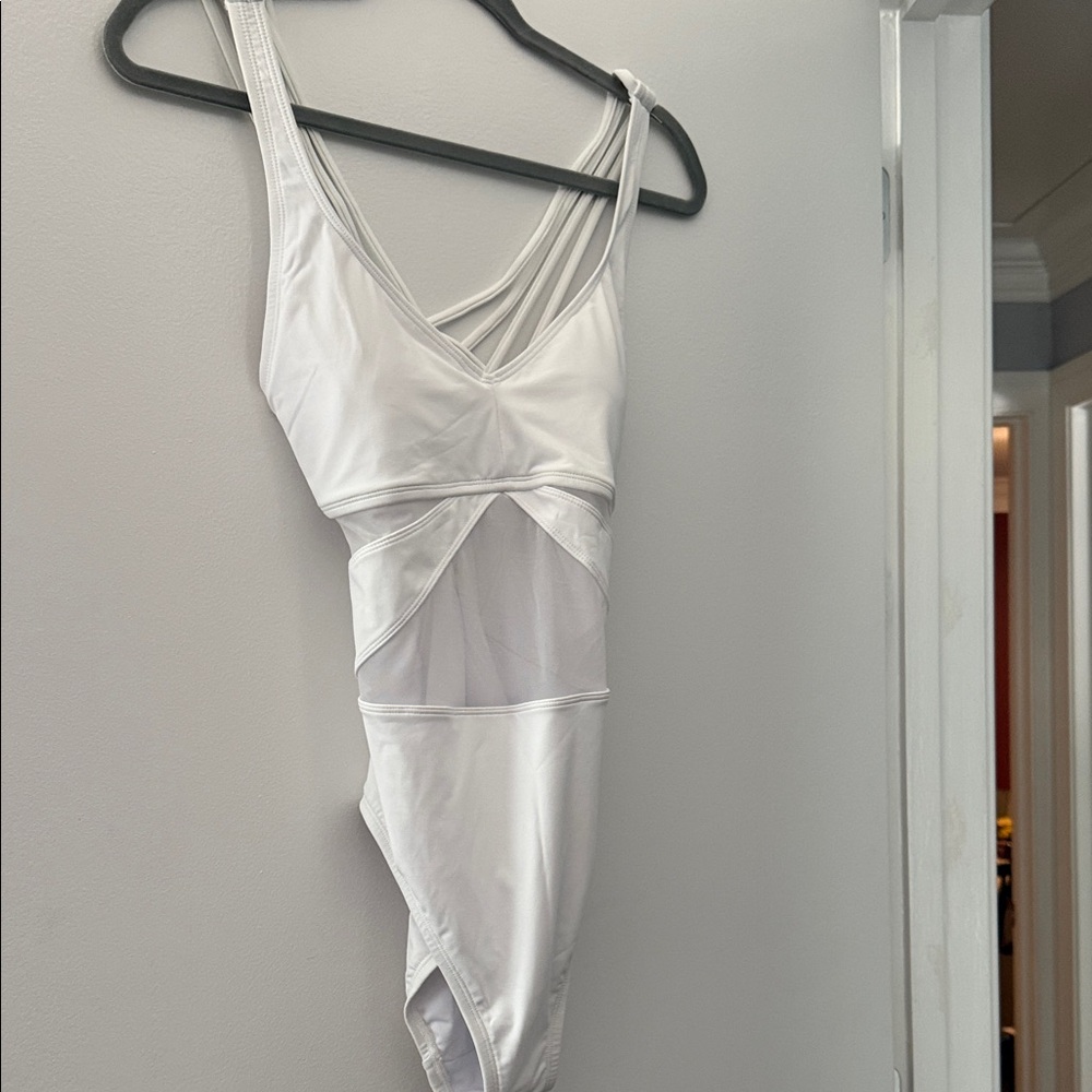 Bleu Rod Beattie White Mesh One-Piece Swimsuit